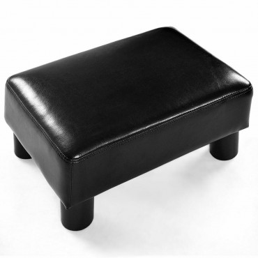 Small PU Leather Rectangular Seat Ottoman Footstool