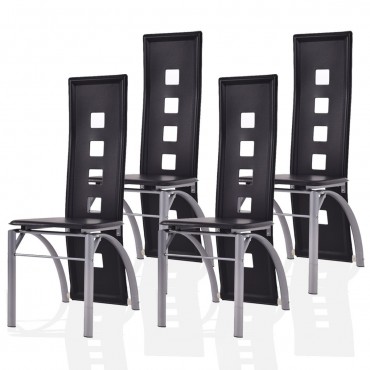 Set Of 4 High-Back Dining Chairs