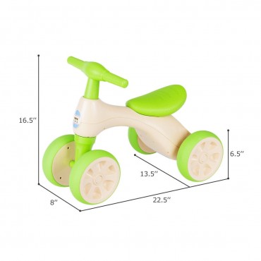 4-Wheel Baby Balance Bike With Sound And Storage Box