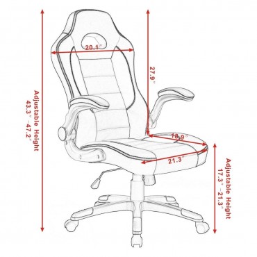 Executive Racing Style Bucket Seat Chair