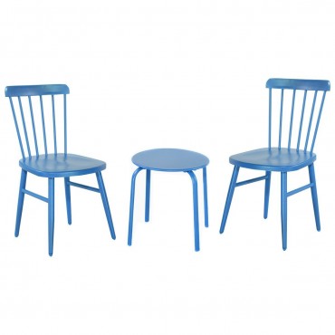 3 Pcs Bistro Steel Table And Chair