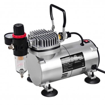3 Compressor Kit Dual-Action Spray Air Brush Set