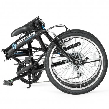 20 In. 7 - Speed Adult Lightweight Iron Frame Dual V-Brakes Folding Bicycle Bike