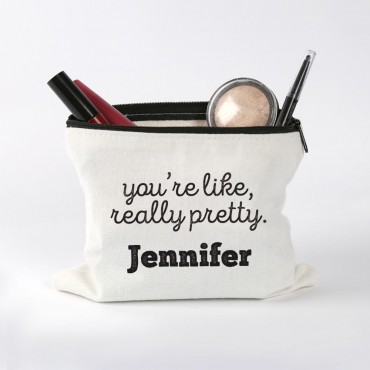 You're Like, Really Pretty Personalized Makeup Bag