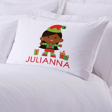 Personalized Girl Elf Kids Pillowcase
