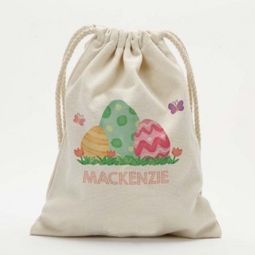 Easter Eggs Personalized Kids Drawstring Sack