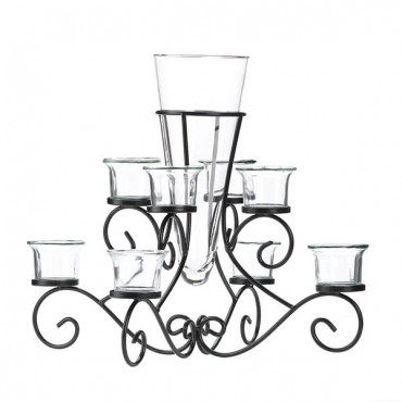 Scroll work Candle Stand Centerpiece Vase