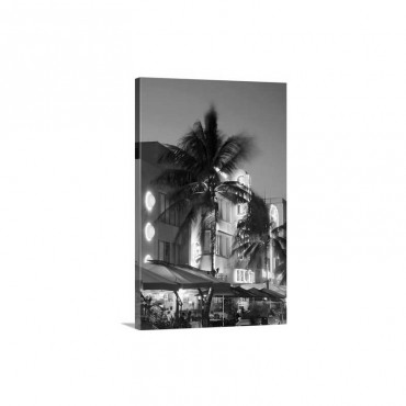 Ocean Drive is a street in South Beach, Florida. It is known for its Art Deco hotels. Wall Art - Canvas - Gallery Wrap