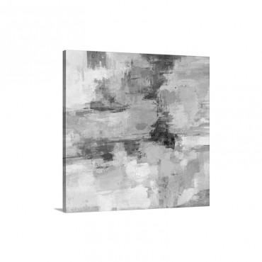 In the Clouds - Indigo and Gray Wall Art - Canvas - Gallery Wrap