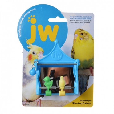 JW Insight Shooting Gallery - Bird Toy - Shooting Gallery - 2.75 in. L x 1.75 in. W x 3.75 in. H - 3 Pieces