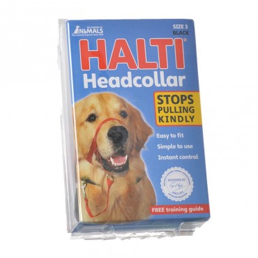 Halti Original Headcollar for Dogs Black - Size 3 - Medium-Large Dogs