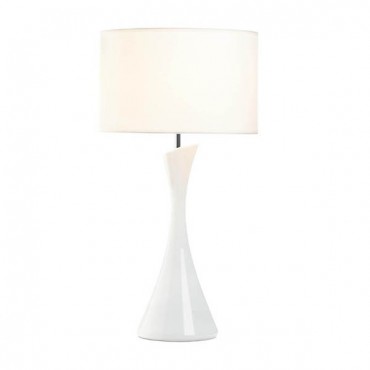 Sleek Modern White Table Lamp