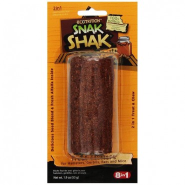 Ecotrition Snak Shak Treat Stuffer - Peanut Butter Flavor - Small - 1.9 oz - 3.5 in. L x 1.5 in. W x 2 in. H - 5 Pieces