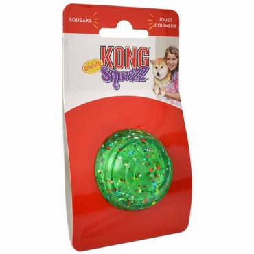 KONG Squeeze Confetti Ball Dog Toy - Small - 1 Count - 4 Pieces