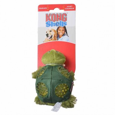 Kong Shells Textured Dog Toy - Turtle - Small - 1 Pack - 2 Pieces