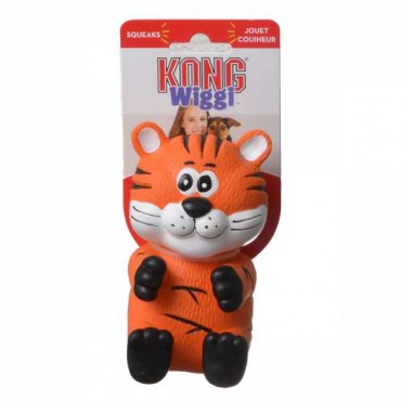 Kong Wiggi Tiger Dog Toy - Small - 1 Pack - 4 Pieces