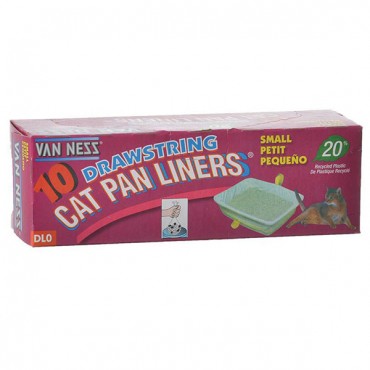Van Ness Drawstring Cat Pan Liners - Small - 10 Pack - 4 Pieces