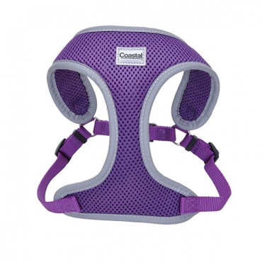 Coastal Pet Comfort Soft Reflective Wrap Adjustable Dog Harness - Purple - Small - 19 - 23 in. Girth - 5/8 in. Straps