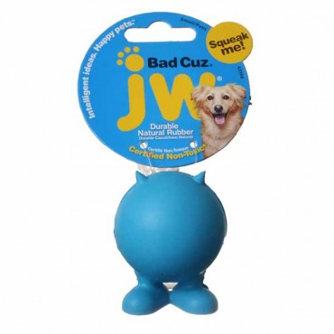 JW Pet Bad Cuz Rubber Squeaker Dog Toy - Small - 2.5 in. Tall - 4 Pieces