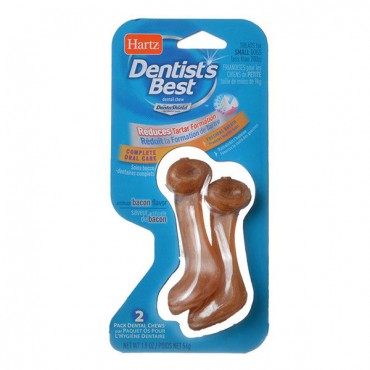 Hartz Dentist's Best Dental Chew with DentaShield - Bacon Flavor - Small - 2 Pack - 4 Pieces