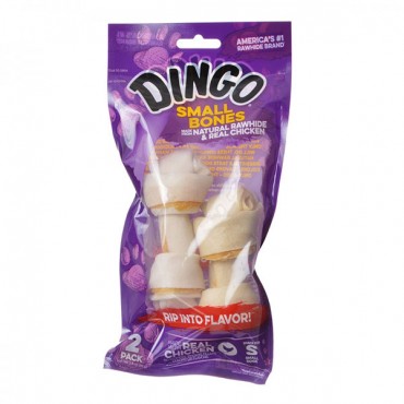 Dingo Naturals Chicken and Rawhid Bone - Small - 4 in. - 2 Pack - 4 Pieces