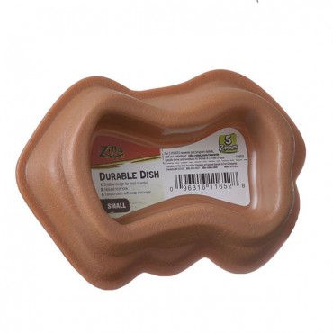 Zilla Durable Dish for Reptiles - Brown - Small - 4.5 in. L x 3.1 in. W - 5 Pieces