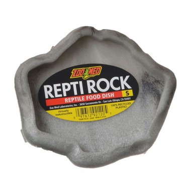 Zoo Med Repti Rock - Reptile Food Dish - Small - 5.5 in. Long x 5 in. Wide - 5 Pieces