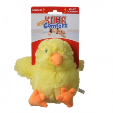 Kong Comfort Kiddos Dog Toy - Chick - Small - 5.8 in. W x 7.8 in. H - 2 Pieces