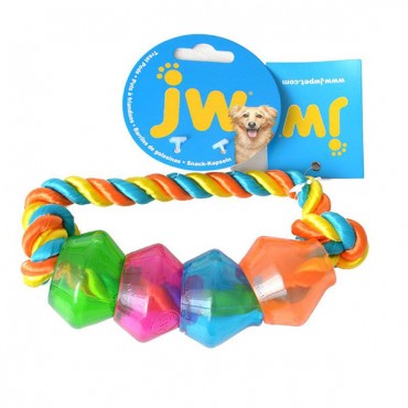 JW Pet Rope Ring Treat Pod Dog Toy - Small - 7 in. Diameter - 2 Pieces