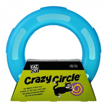 Pet mate Crazy Circle Cat Toy - Blue - Small - 9.5 in. Diameter - 2 Pieces