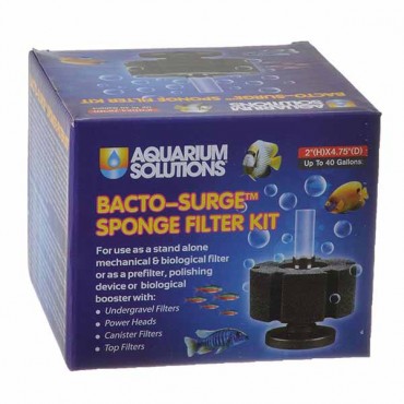 Hikari Aquarium Solutions Bacto-Surge Foam Filter - Small - Aquariums up to 40 Gallons - 2 Pieces
