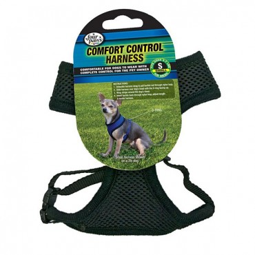 Four Paws Comfort Control Harness - Black - Small - For Dogs 5-7 lbs - 14 in. - 16 in. Chest and 8 in. - 10 in. Neck