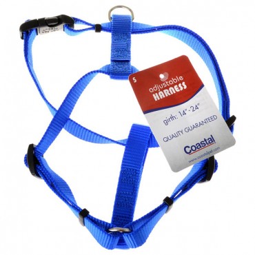 Tuff Collar Nylon Adjustable Harness - Blue - Small - Girth Size 14 in. - 24 in.