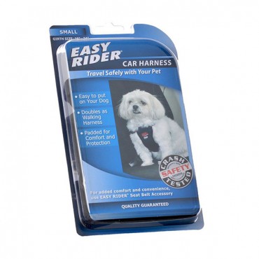 Coastal Pet Easy Rider Car Harness - Black - Small - Girth Size 16 in. - 24 in.