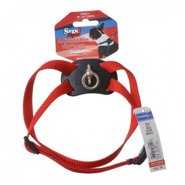 Coastal Pet Size Right Nylon Adjustable Harness - Red - Small - Girth Size 18 in. - 24 in.