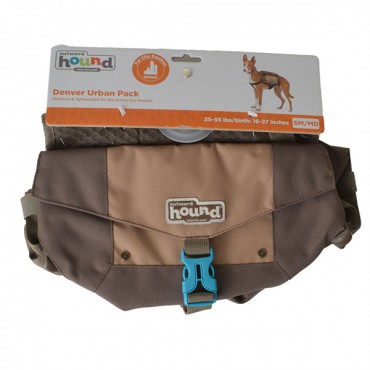 Outward Hound Denver Urban Pack for Dogs - Brown - Small/Medium - 25-55 lbs - 16 in.-27 in. Girth