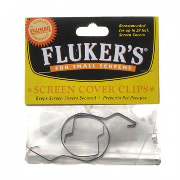 Flukers Screen Cover Clips - Small - Tanks up to 29 Gallons - 5 Pieces