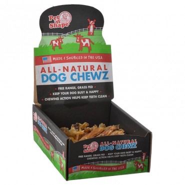 Pet N Shape All Natural Dog Chewz - Beef Tendon - Small - 100 Pack - 75 oz Chews