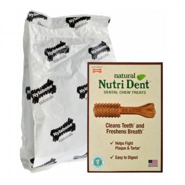 Nylabone Nutri Dent Natural Dental Chew Treats - Filet Mignon Flavor - Small - 50 Pack - Dogs up to 15 lbs