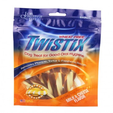 Twistix Wheat-Free Milk and Cheese Flavor Dental Dog Treats - Small 5.5 oz