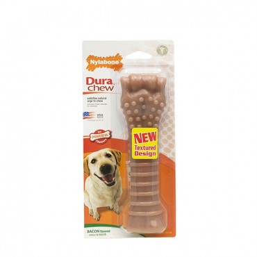 Nylabone Dura Chew Durable Dog Bone - Bacon Flavor - Souper - Dogs Over 50 lbs