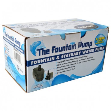 Danner Fountain Pump Magnetic Drive Submersible Pump - SP-400 - 400 GPH - with 6 in. Cord