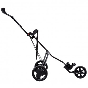 Lightweight Foldable Steel Golf Cart With Adjustable Bag Strap