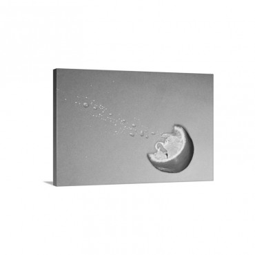 Squeezed Lime Wedge With Spray Droplets Wall Art - Canvas - Gallery Wrap
