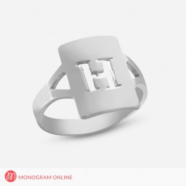 Sterling Silver Personalized w/ Initial Ring