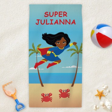 Super Hero Personalized Character Beach Towel