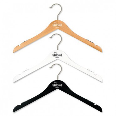 Personalized Wooden Wedding Clothes Hanger - Hey Handsome