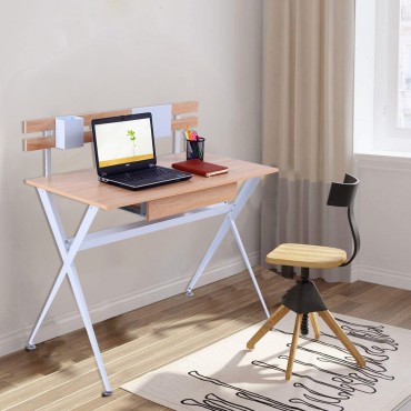 Home Office Computer Desk With Pencil Cup And Drawer