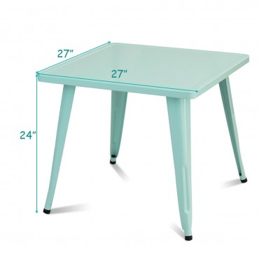 27 In. Kids Square Steel Table Play Learn Activity Table