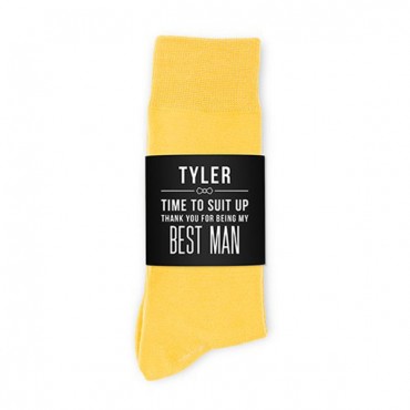 Personalized Men's Socks Wedding Gift - Suit Up